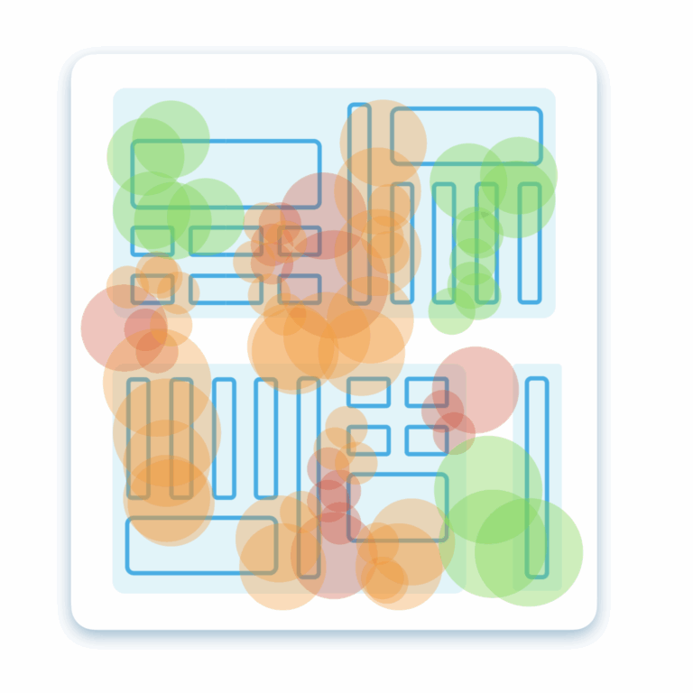 live heatmap of pallets